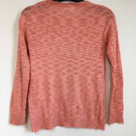 Pink Republic big girls light orange fringe trim pull over sweater - Picture 2 of 15